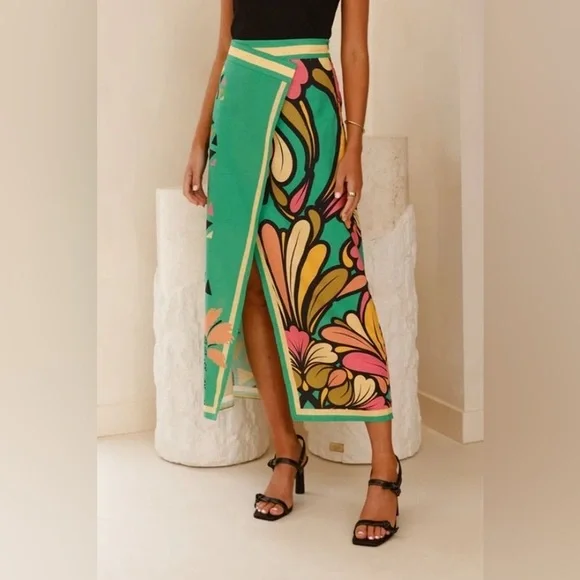 #45 Tika Floral Wrap Skirt- LAST ONE - Picture 4 of 6